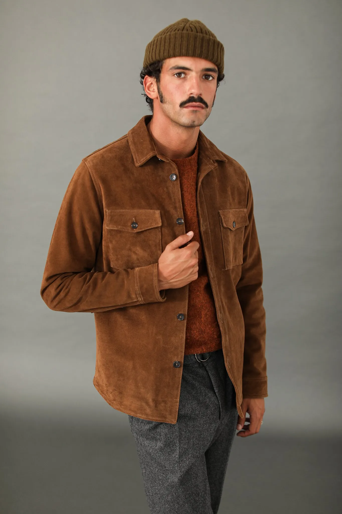 Surchemise Cuir Suédé Tabac sold by Drapeau noir product image thumbnail 4