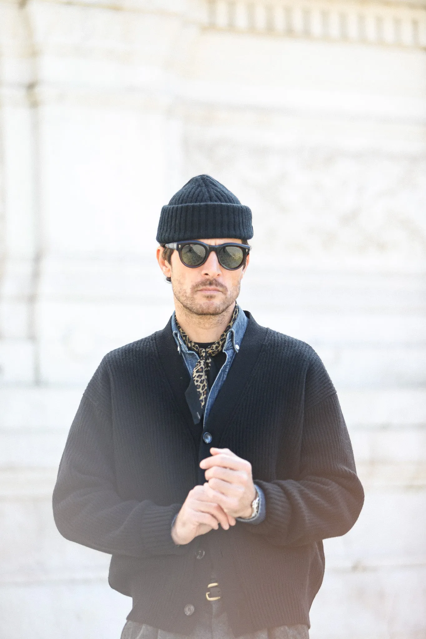 Cardigan Confort Lambswool Noir sold by Drapeau noir product image thumbnail 2