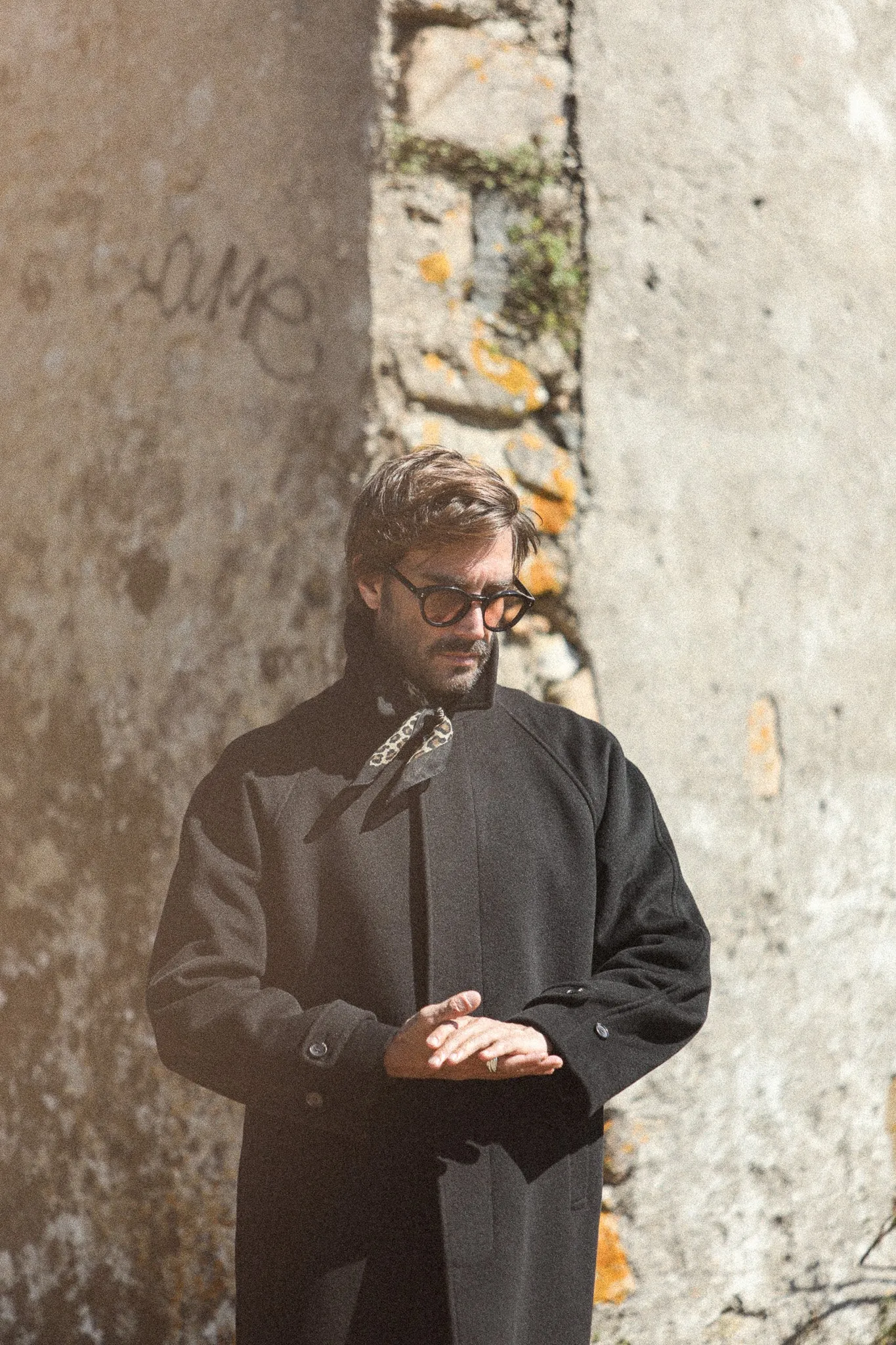 Manteau Balmaccan Laine & Cachemire Noir sold by Drapeau noir product image thumbnail 4