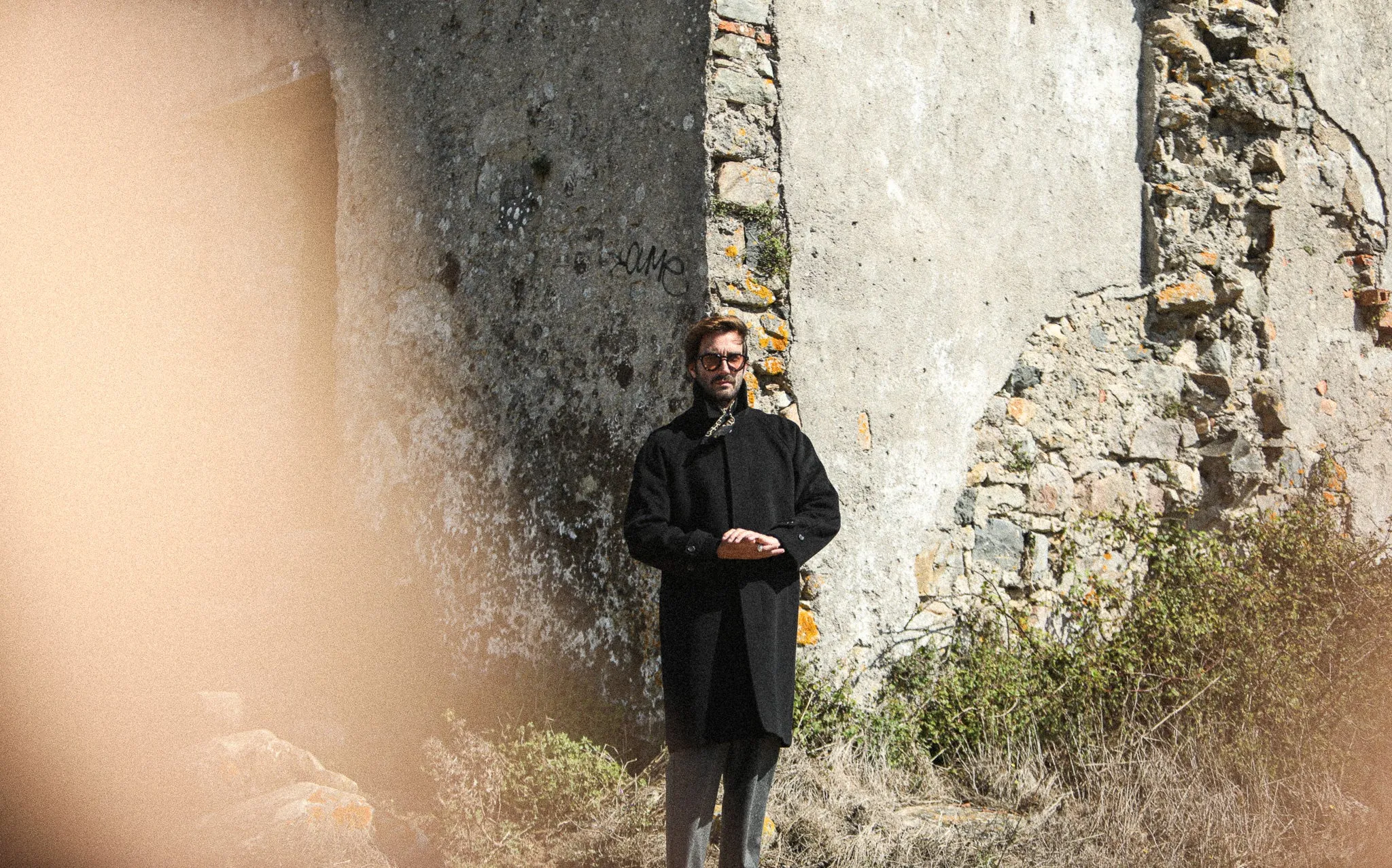 Manteau Balmaccan Laine & Cachemire Noir sold by Drapeau noir product image thumbnail 5