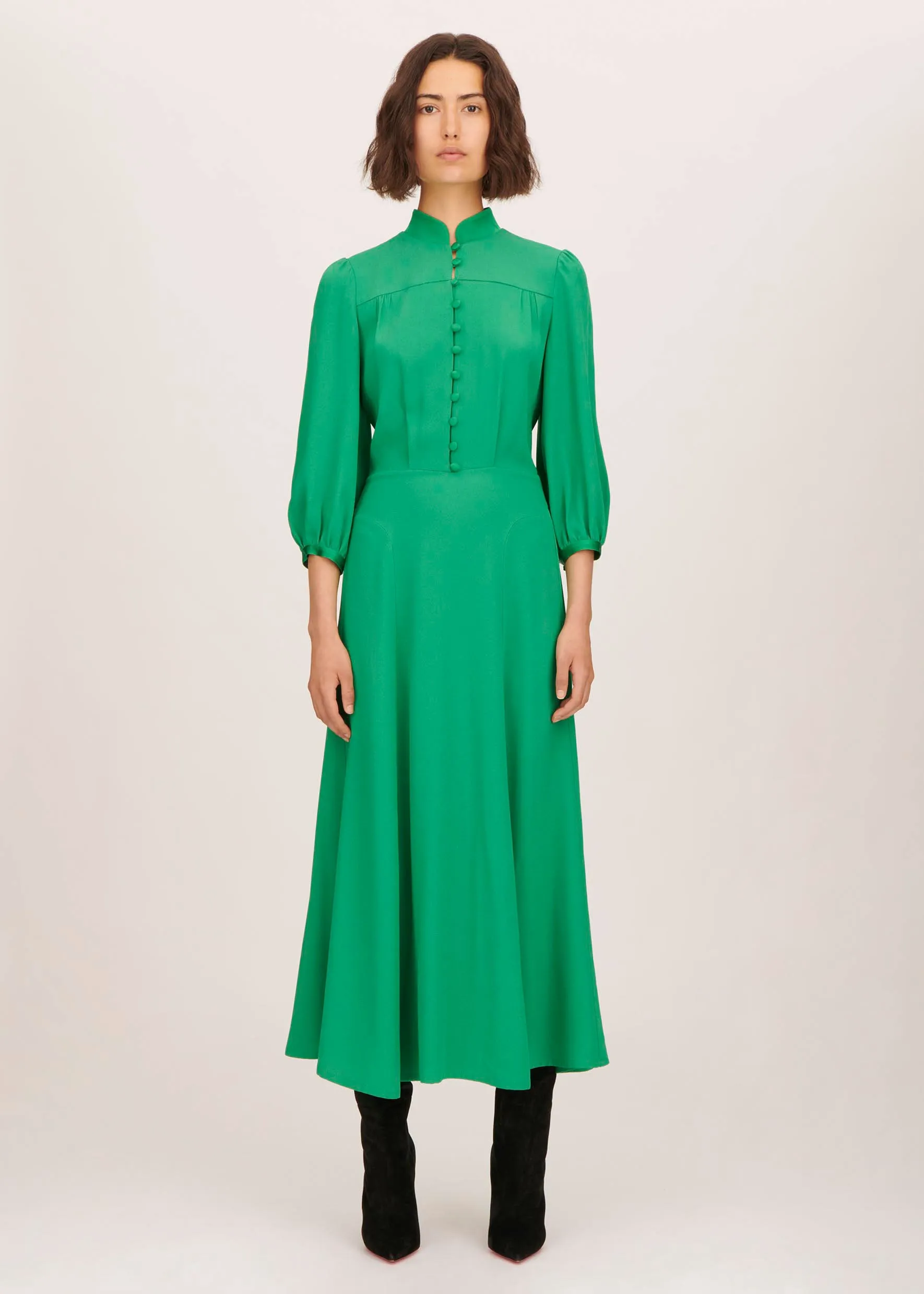 Satin Crepe Emmanuelle Dress sold by Bella Freud product image thumbnail 2