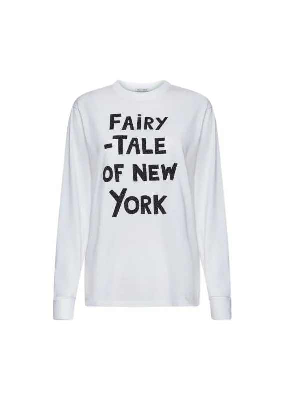 Fairytale Of New York Glitter Long Sleeve T-Shirt sold by Bella Freud