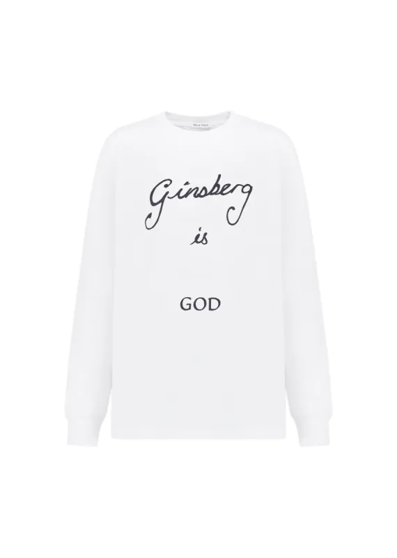 Ginsberg Is God Long Sleeve T-Shirt sold by Bella Freud