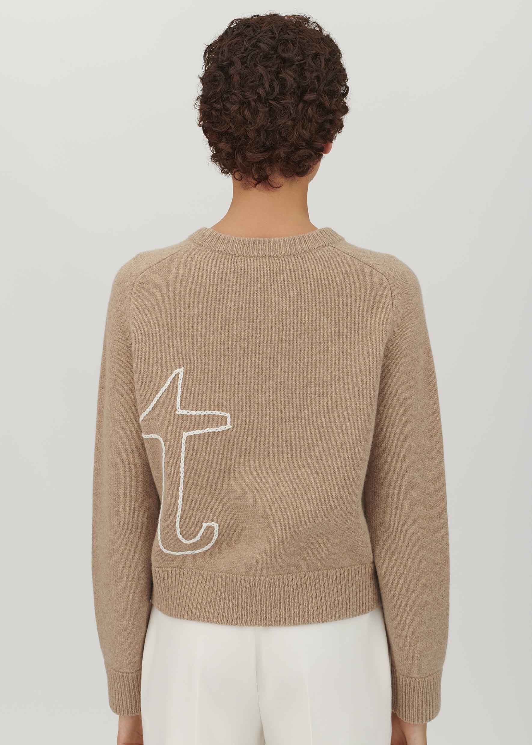 Chunky Chainstitch Art Jumper sold by Bella Freud product image thumbnail 4