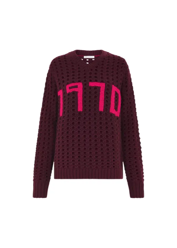 Open Stitch Oversized Jumper made by Red