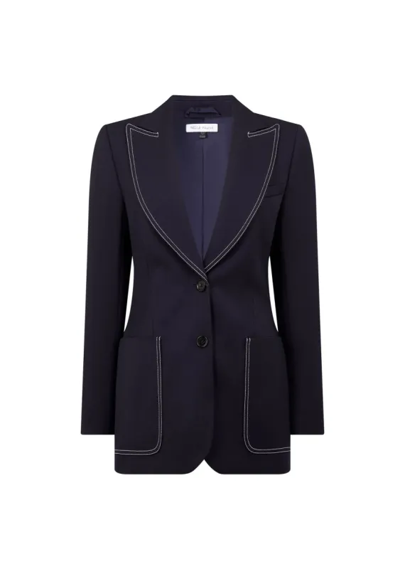 Cavalry Twill Saint James Jacket Topstitched sold by Bella Freud