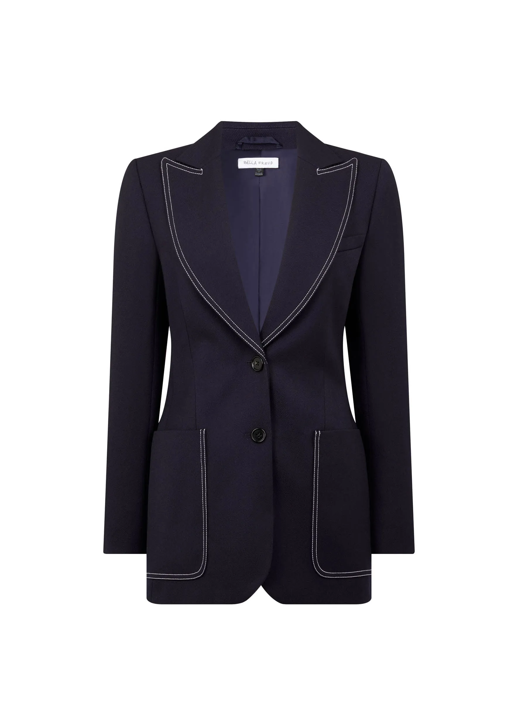 Cavalry Twill Saint James Jacket Topstitched sold by Bella Freud