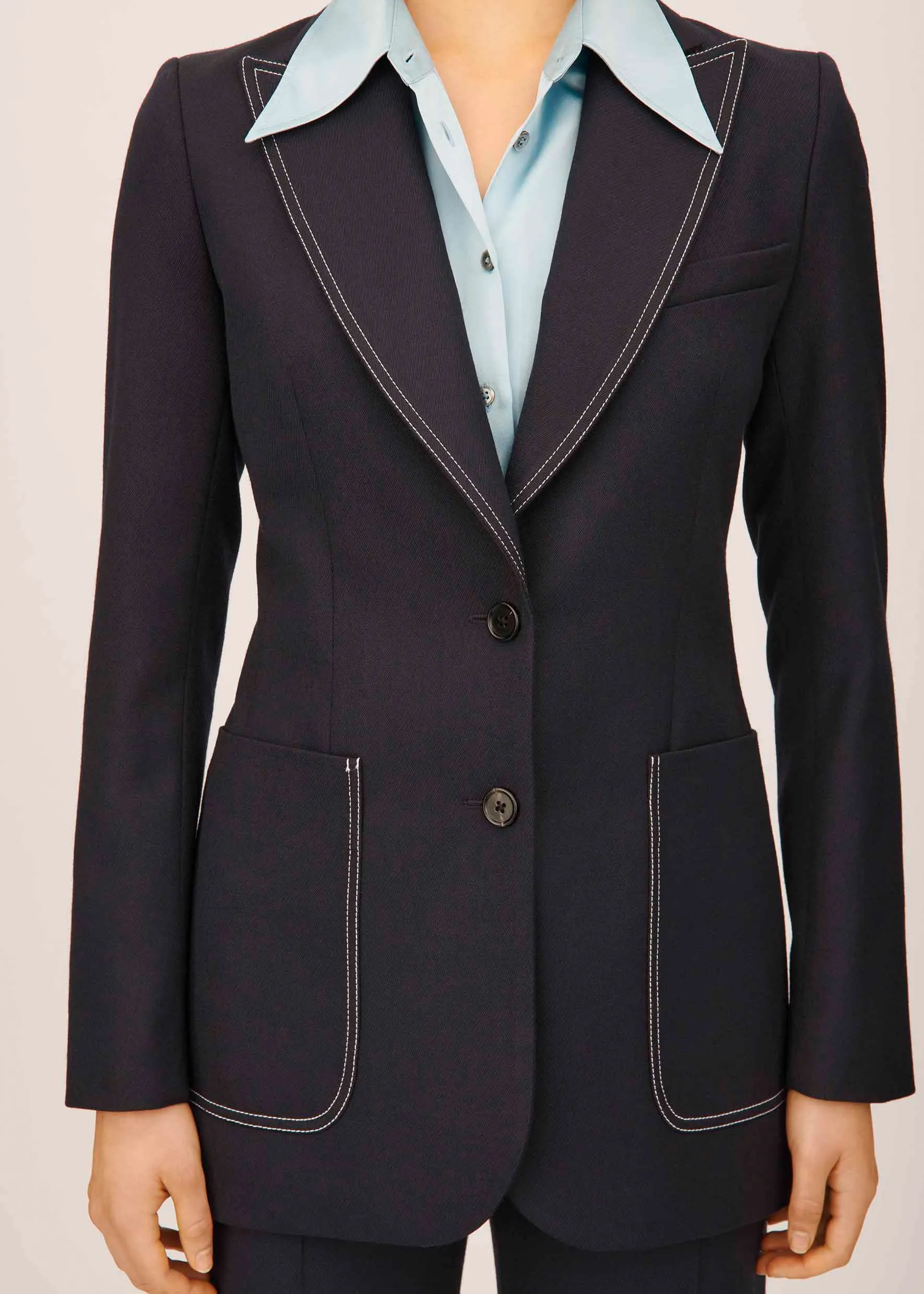 Cavalry Twill Saint James Jacket Topstitched sold by Bella Freud product image thumbnail 4