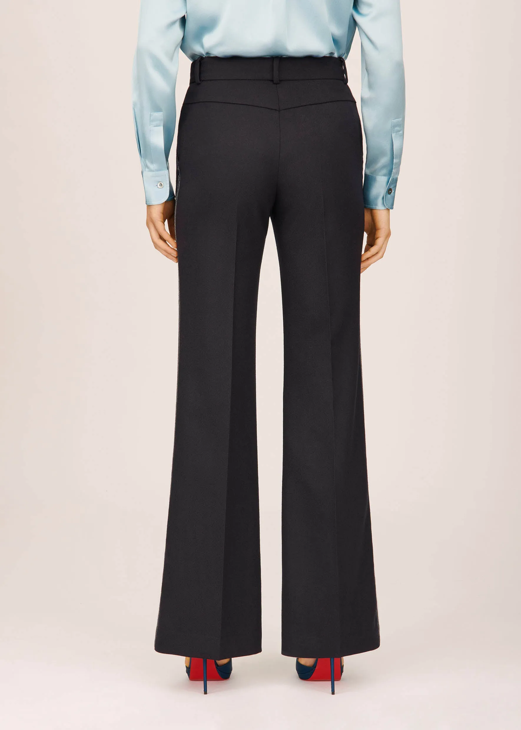 Cavalry Twill Topstitched Slim Kim Trouser sold by Bella Freud product image thumbnail 4