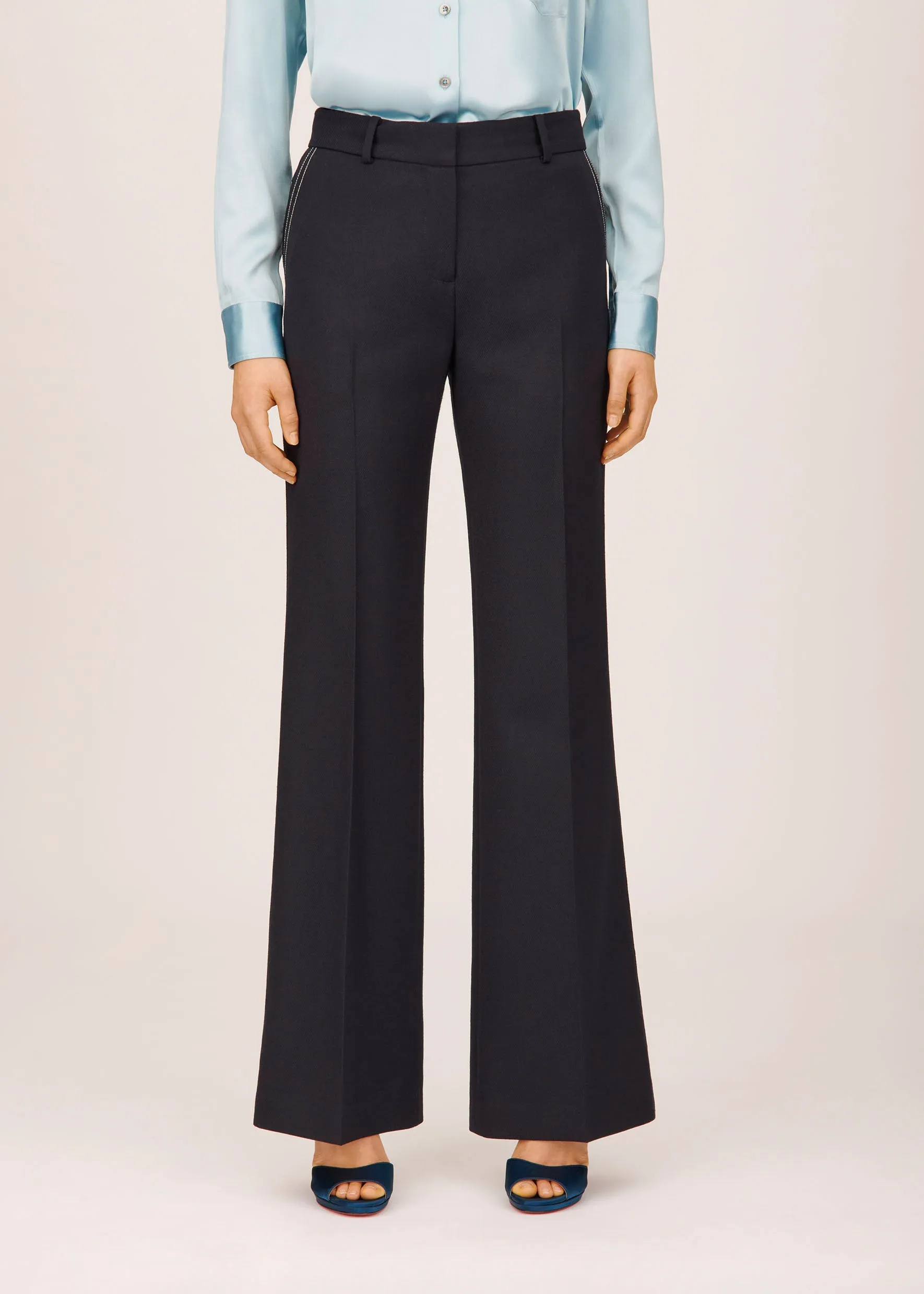 Cavalry Twill Topstitched Slim Kim Trouser sold by Bella Freud product image thumbnail 2