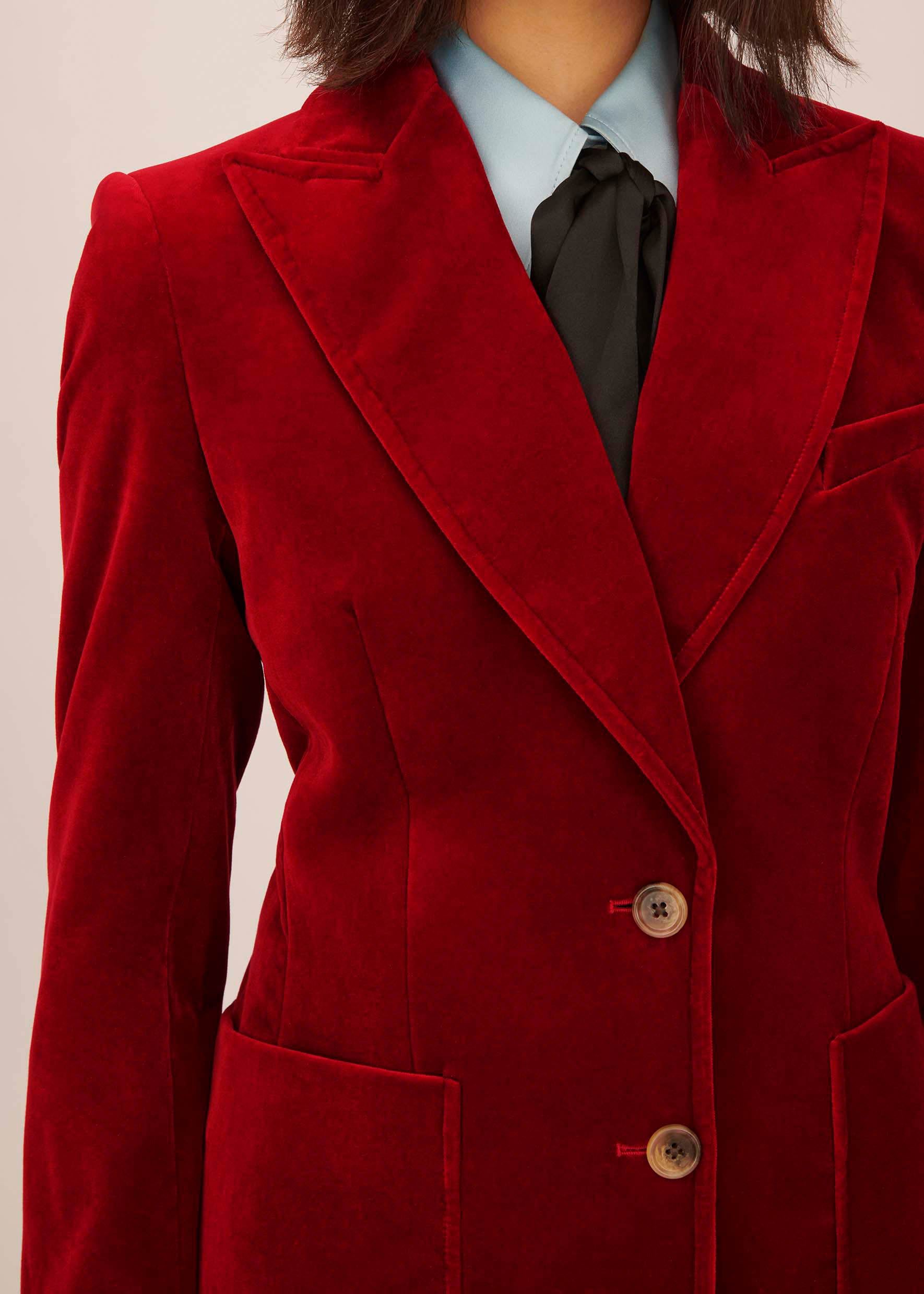 ST.JAMES JACKET VELVET | CRIMSON | 14 sold by Bella Freud product image thumbnail 3
