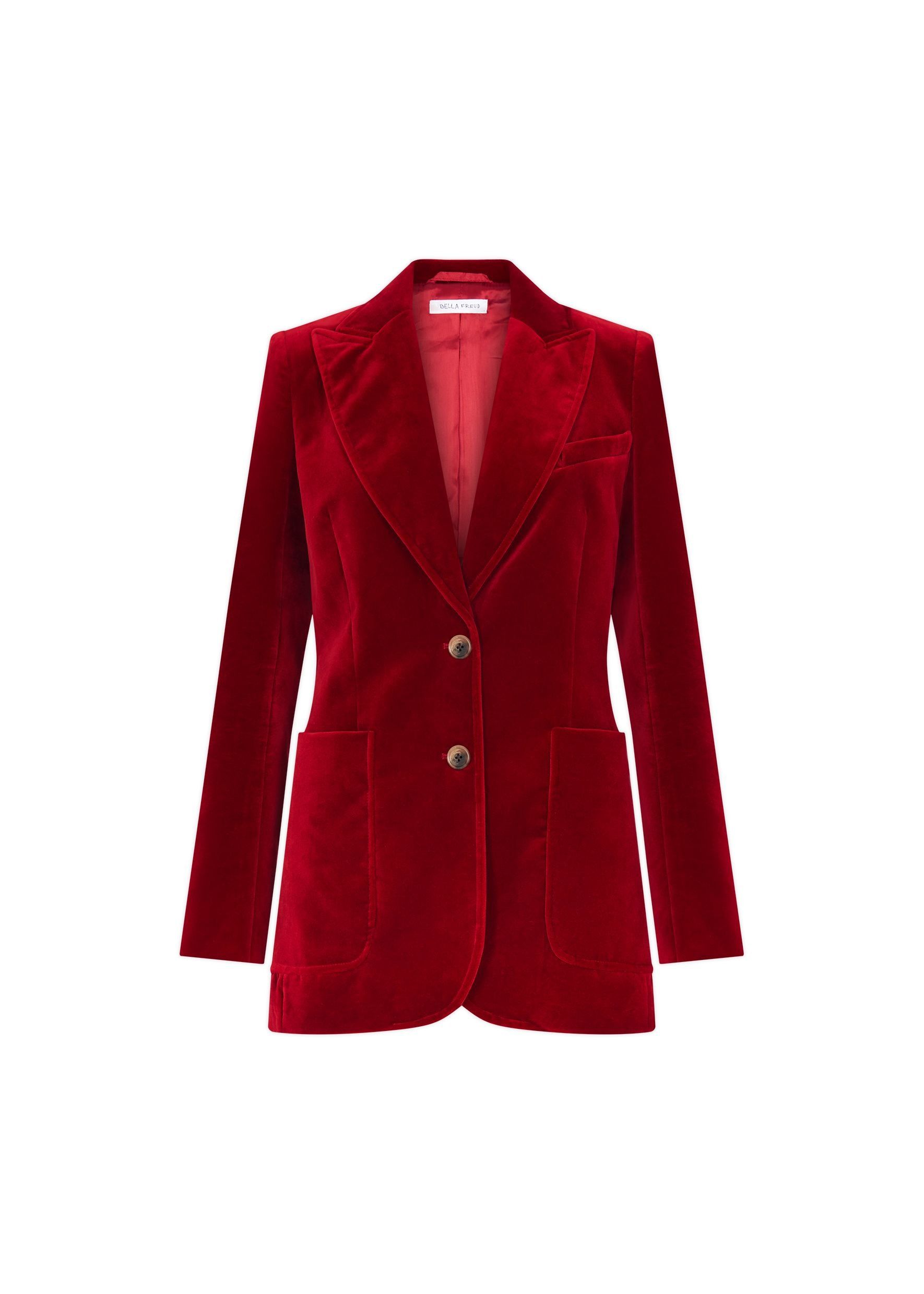 ST.JAMES JACKET VELVET | CRIMSON | 14 sold by Bella Freud
