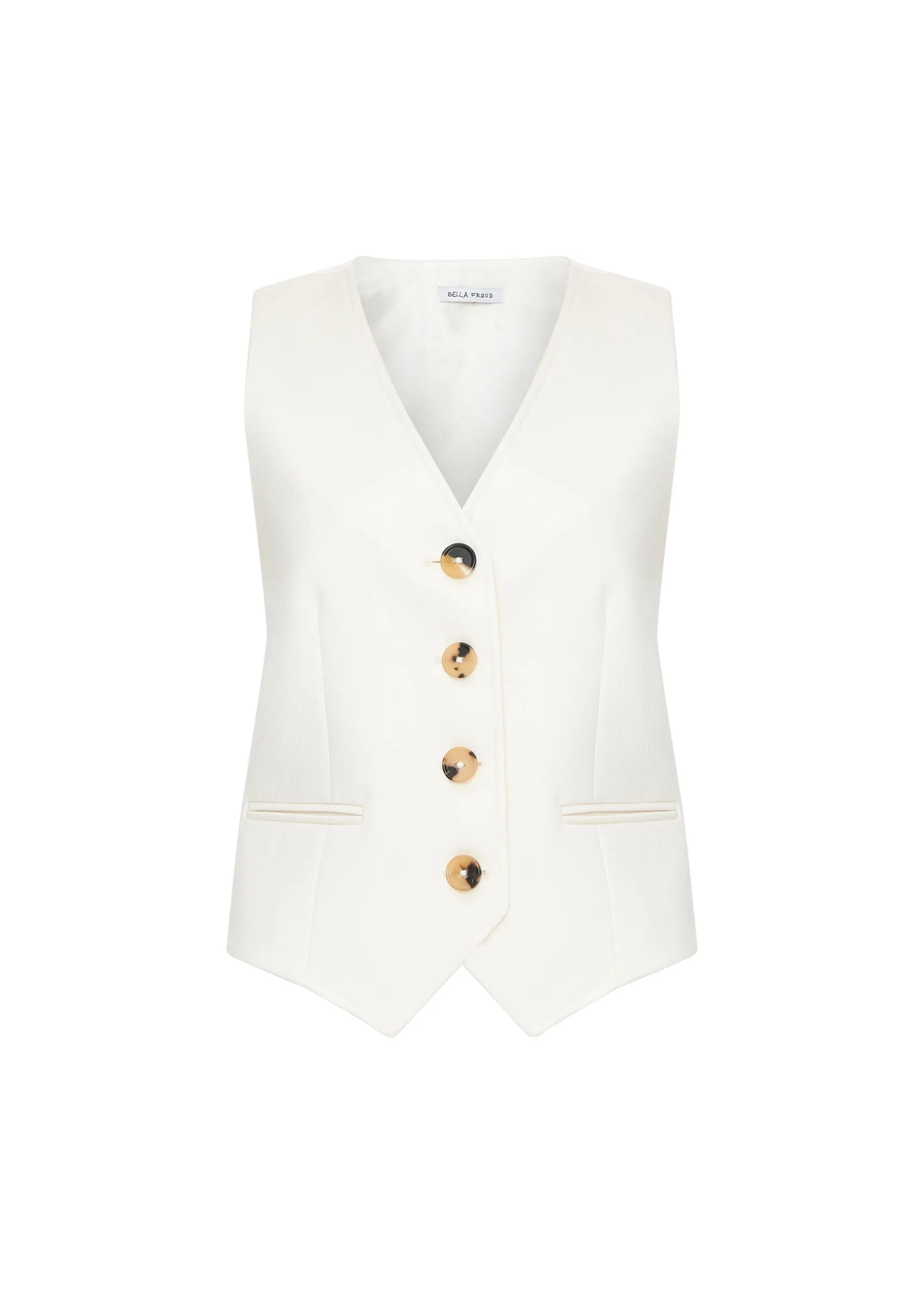 Cavalry Twill Chrissie Waistcoat sold by Bella Freud