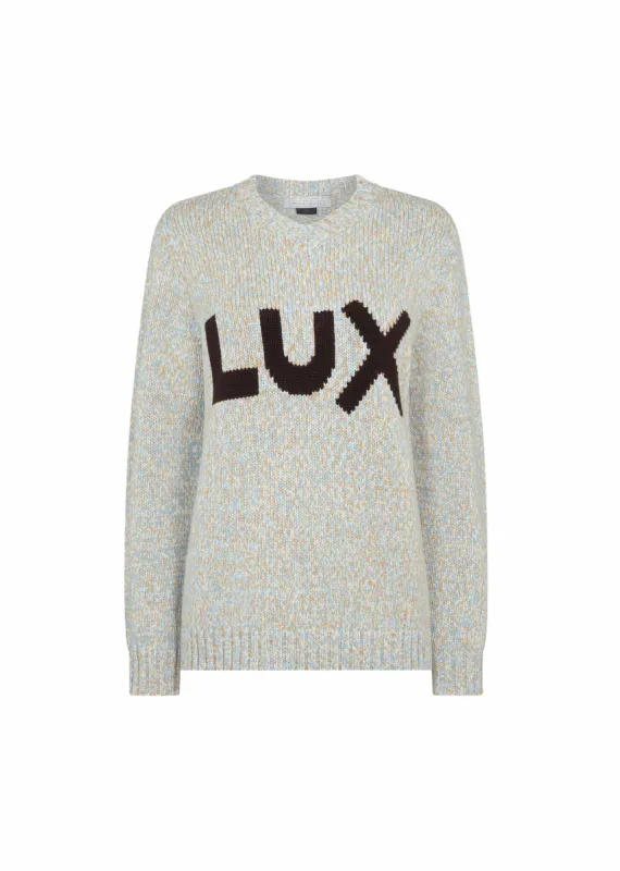 Melange V-Neck Lux Jumper sold by Bella Freud