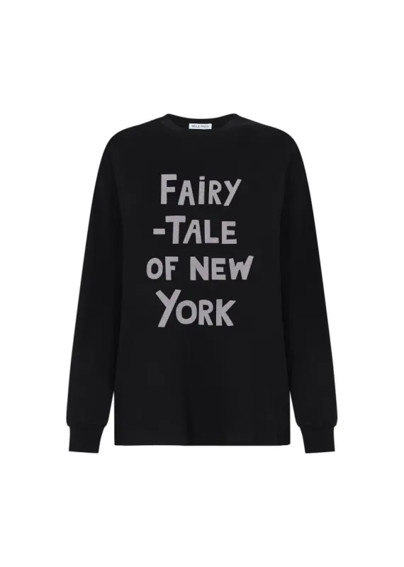 Fairytale Of New York Glitter Long Sleeve T-Shirt sold by Bella Freud