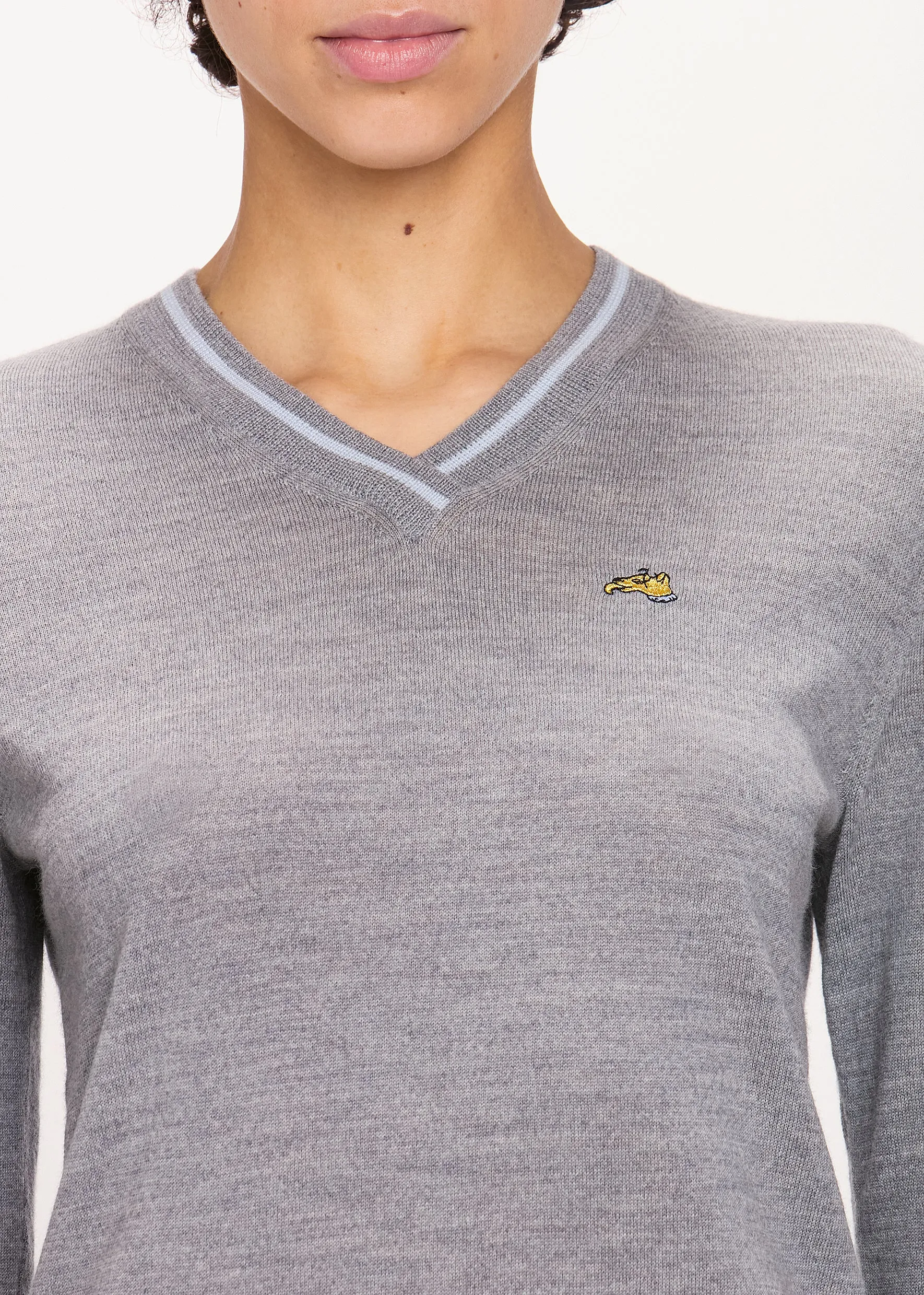 Embroidered Dog V-Neck Jumper sold by Bella Freud product image thumbnail 3