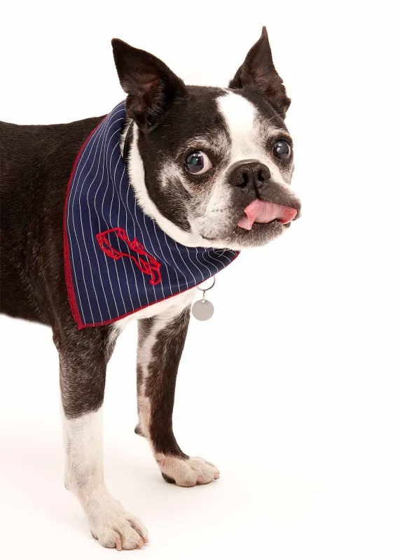 Lucian Dog Embroidered Neckerchief made by Bella Freud