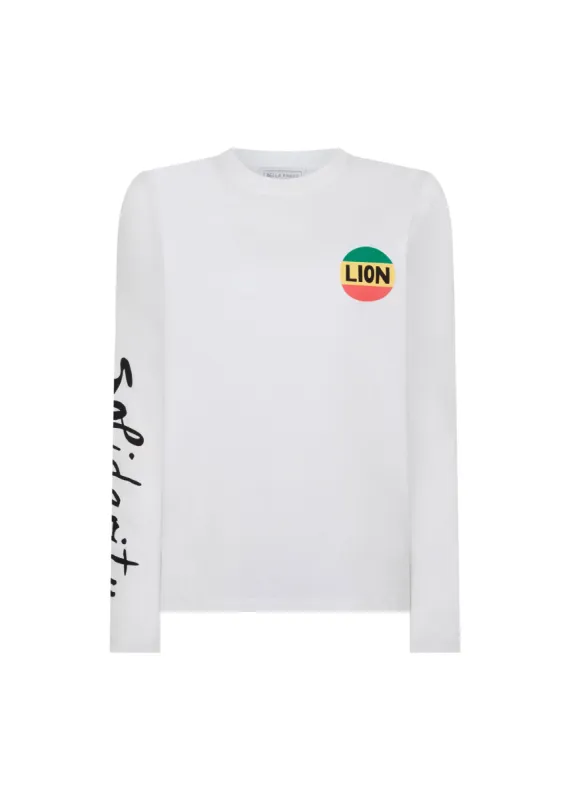 Solidarity Lion Long Sleeve T-Shirt sold by Bella Freud