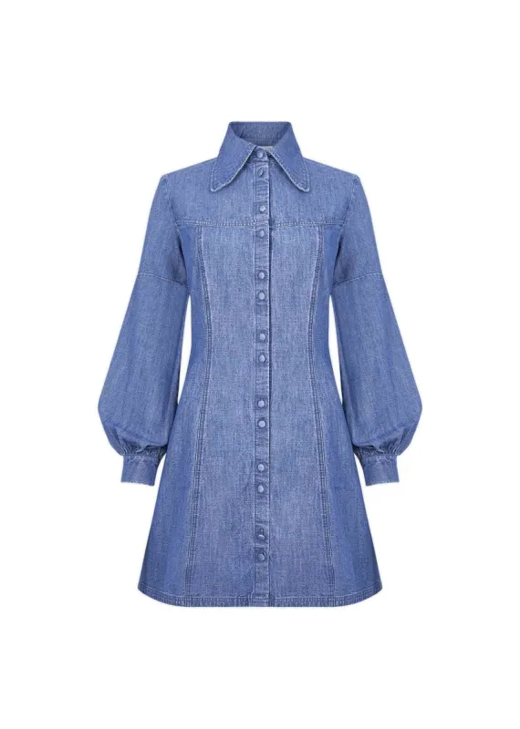 Chambray Mini Shirt Dress sold by Bella Freud