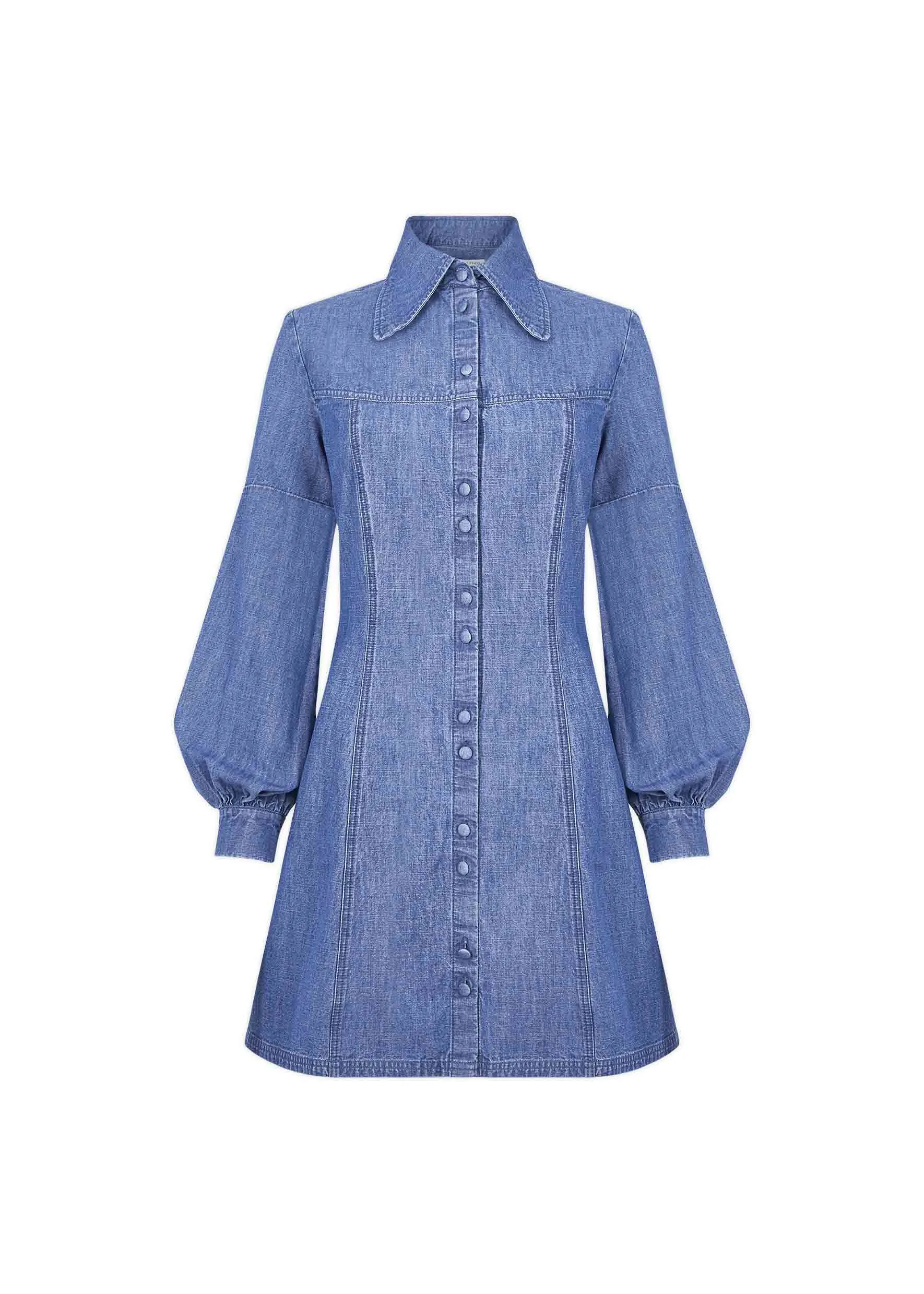 Chambray Mini Shirt Dress sold by Bella Freud