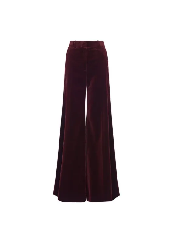 VELVET BIANCA TROUSER | BURGUNDY |6 sold by Bella Freud