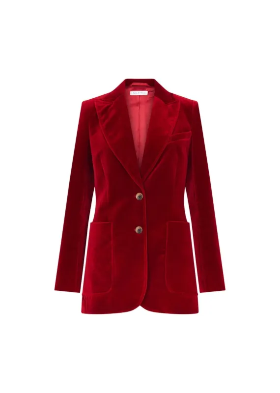 ST.JAMES JACKET VELVET | CRIMSON | 14 sold by Bella Freud