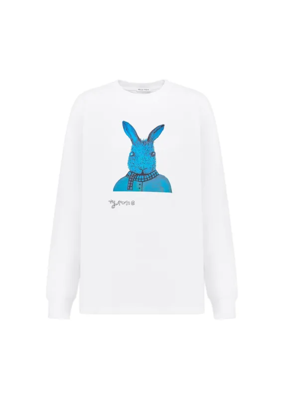 Mythological Bunny Long Sleeve T-Shirt sold by Bella Freud