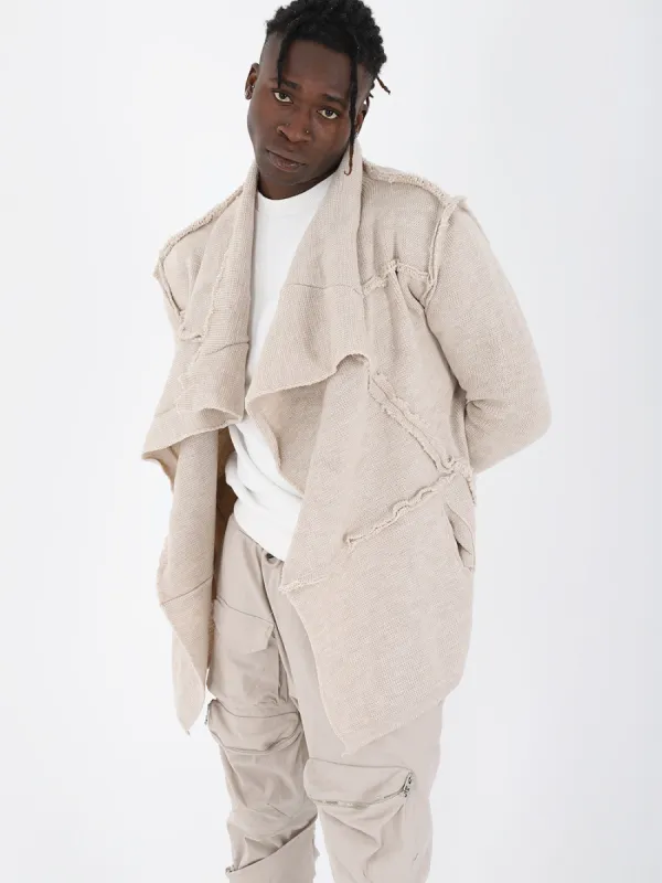 ASYMMETRIC SHORT CARDIGAN // IVORY sold by Sernes