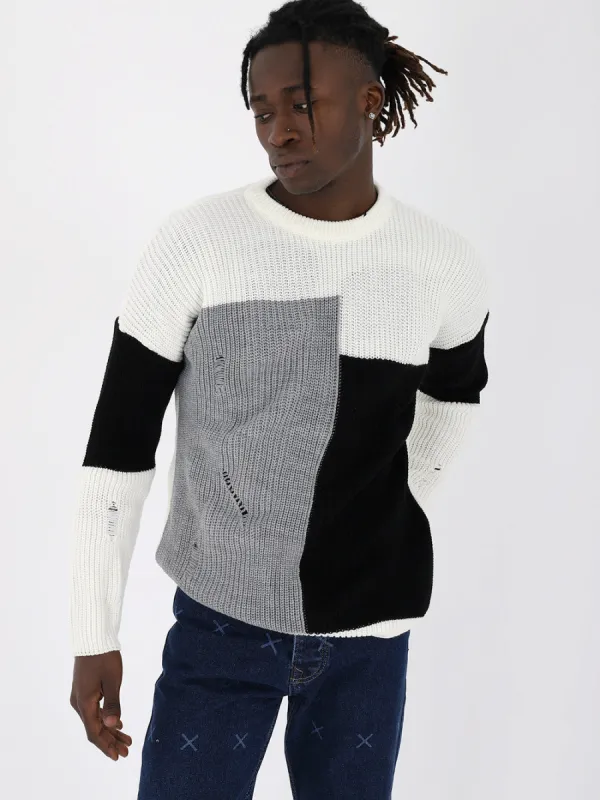 DISTRESSED GENTLEMAN SWEATER | MULTICOLOR sold by Sernes