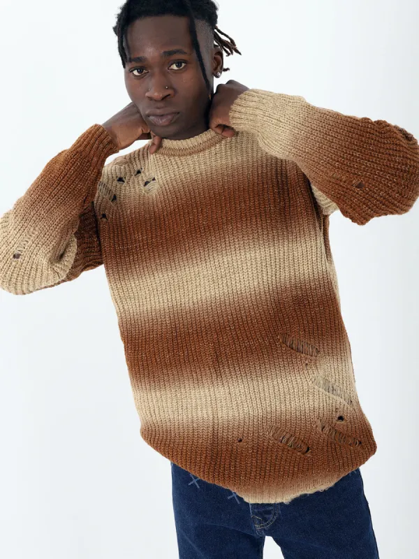 DISTRESSED GENTLEMAN SWEATER | BROWN sold by Sernes