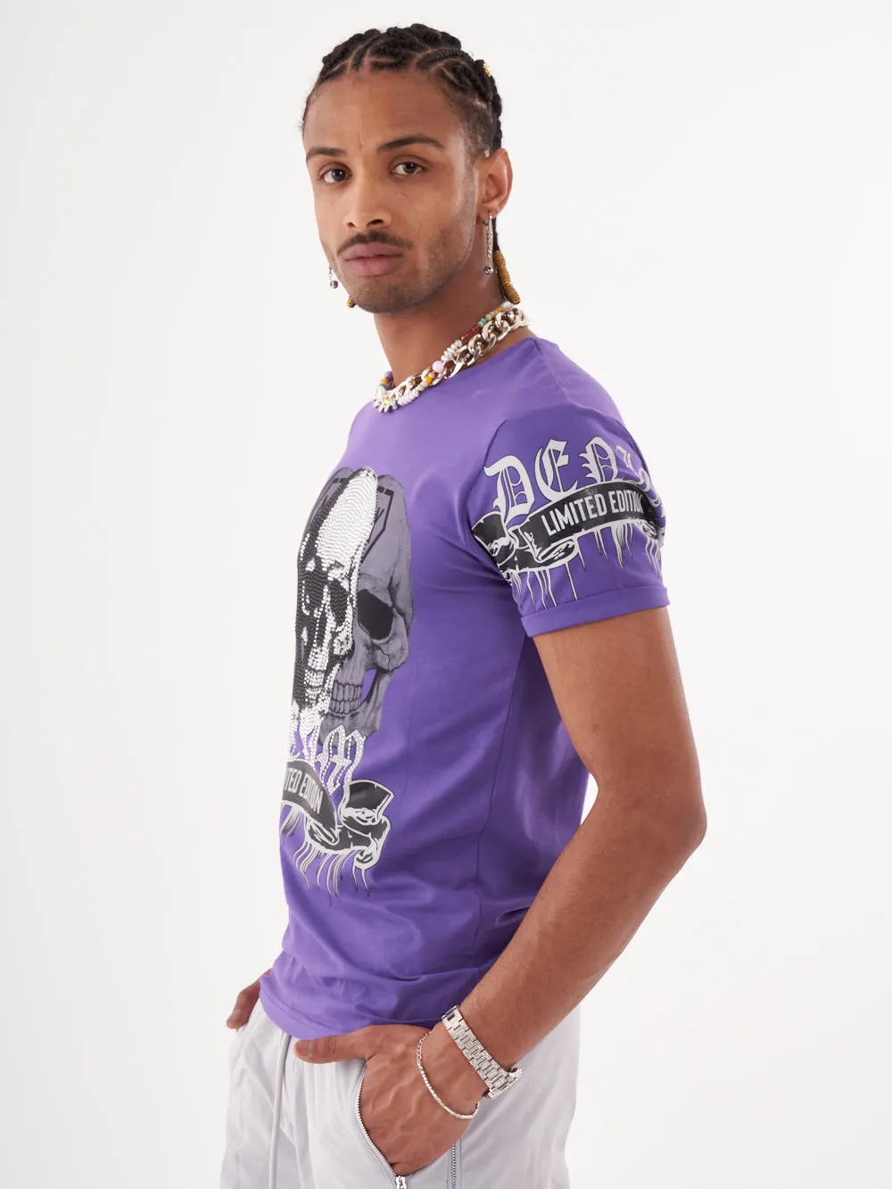 SKULL CRUSHER T-SHIRT | PURPLE sold by Sernes product image thumbnail 3