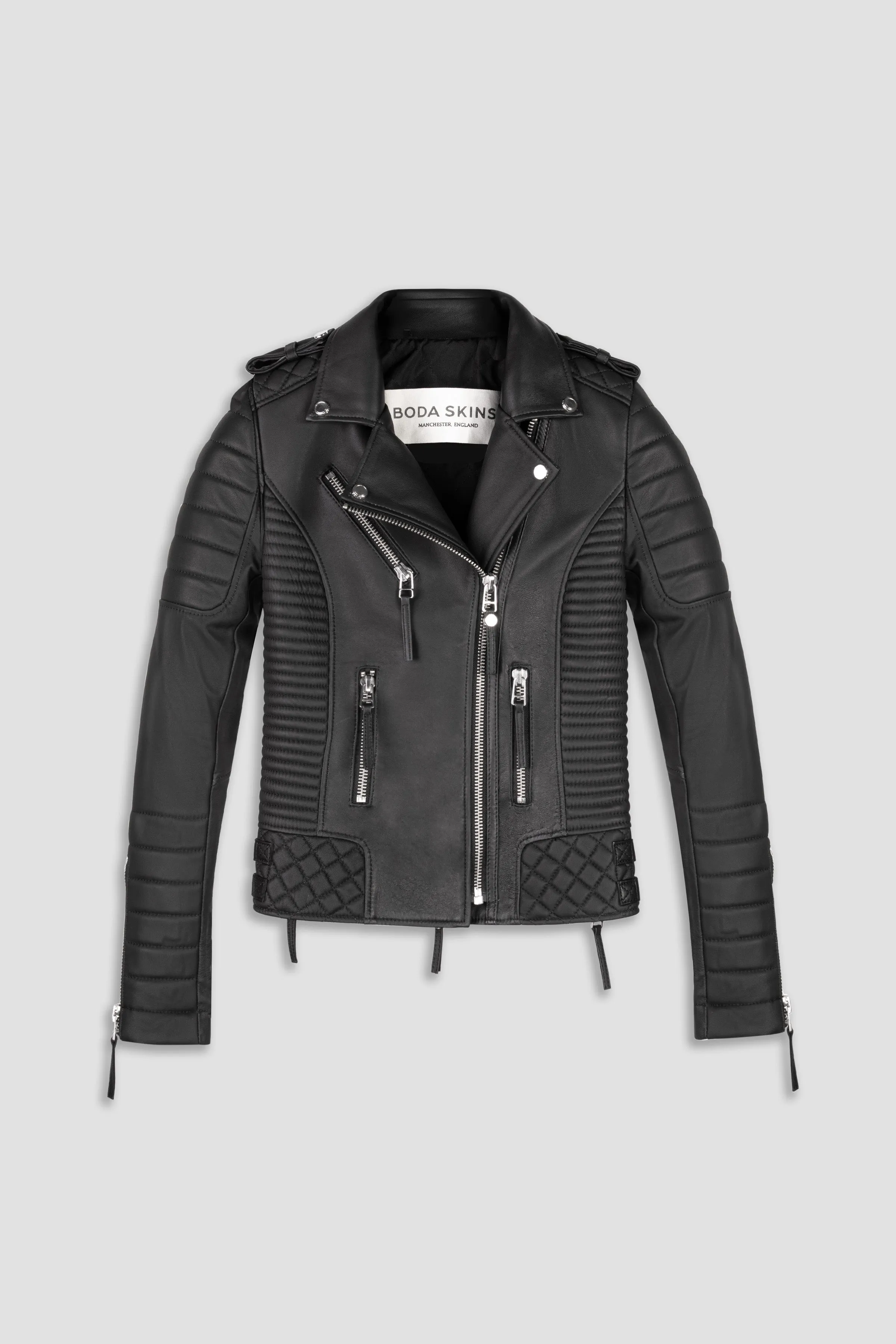 Kay Michaels 2.0 Tall Leather Jacket (Woman) sold by Boda Skins