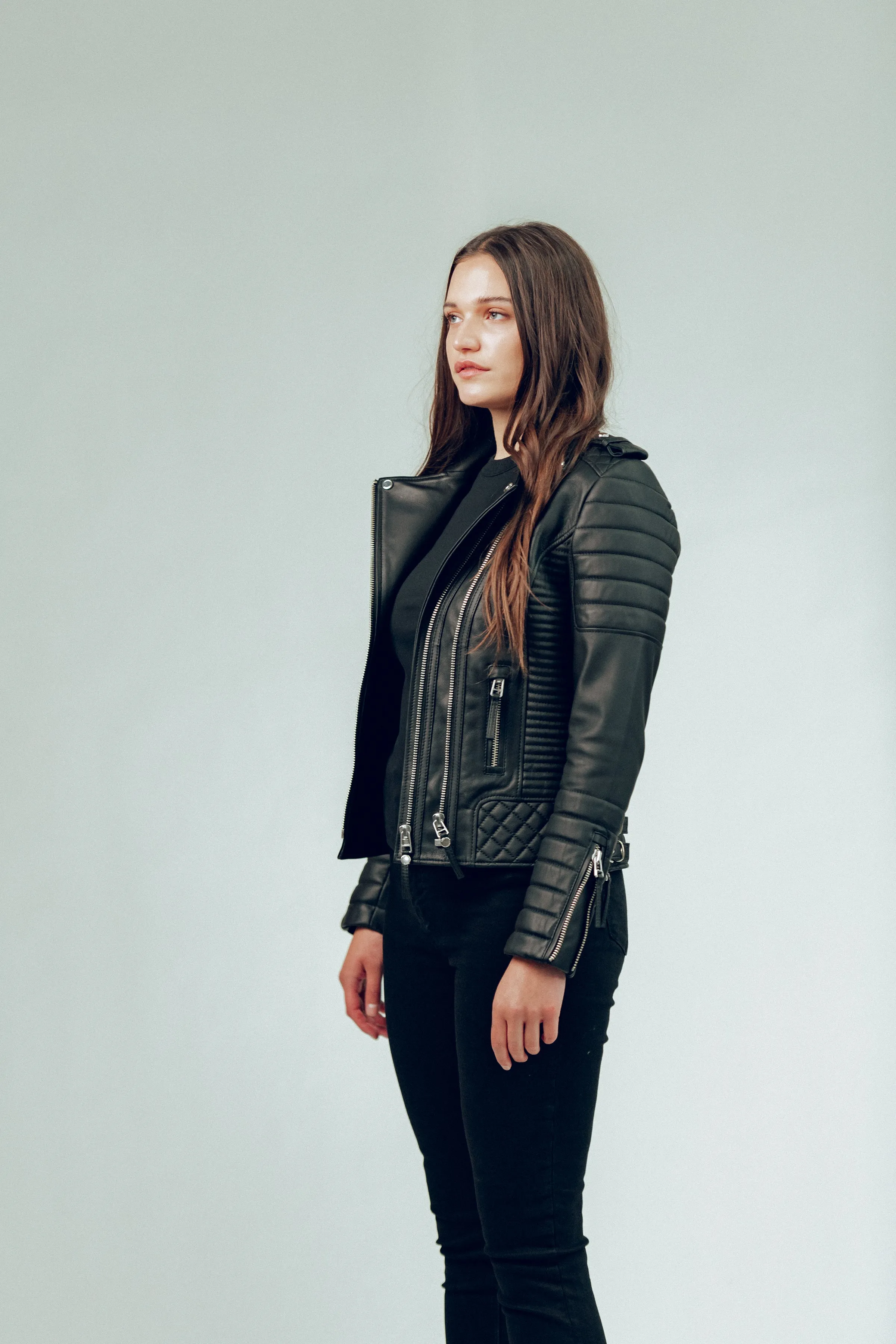 Kay Michaels 2.0 Tall Leather Jacket (Woman) sold by Boda Skins product image thumbnail 5