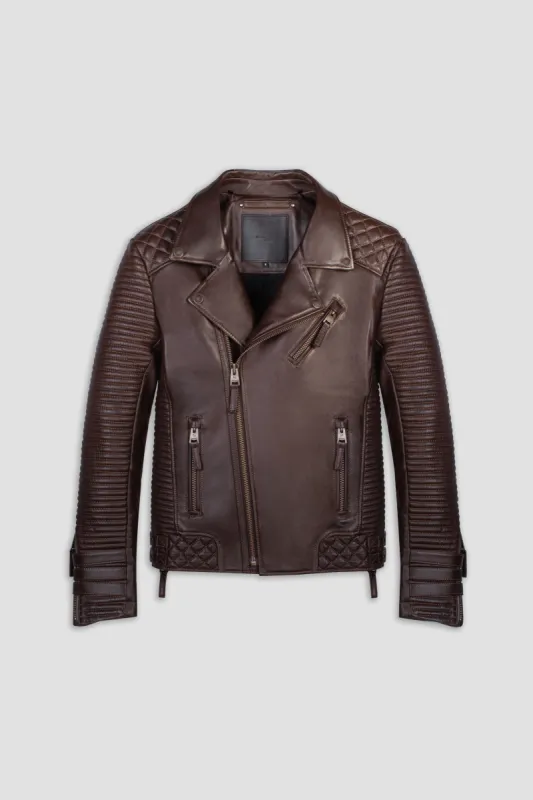 Alexander 3.0: Antique Brown Leather Jacket sold by Boda Skins