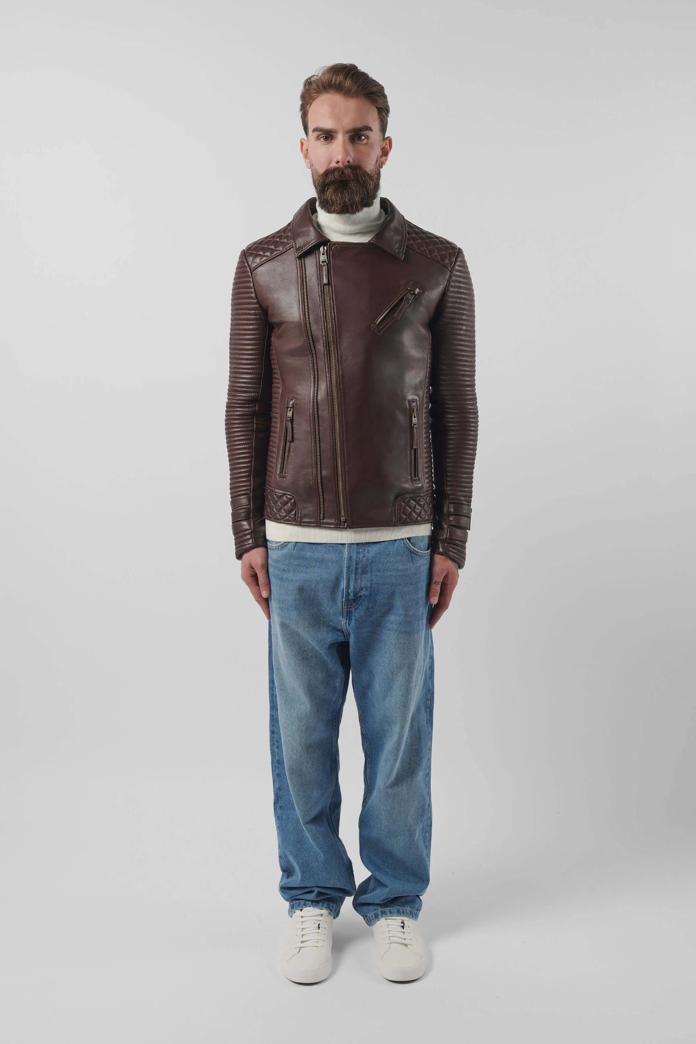 Alexander 3.0: Antique Brown Leather Jacket sold by Boda Skins product image thumbnail 5