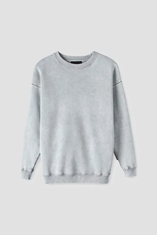 530 Washed Stone Grey Organic Cotton Sweatshirt (Man) sold by Boda Skins