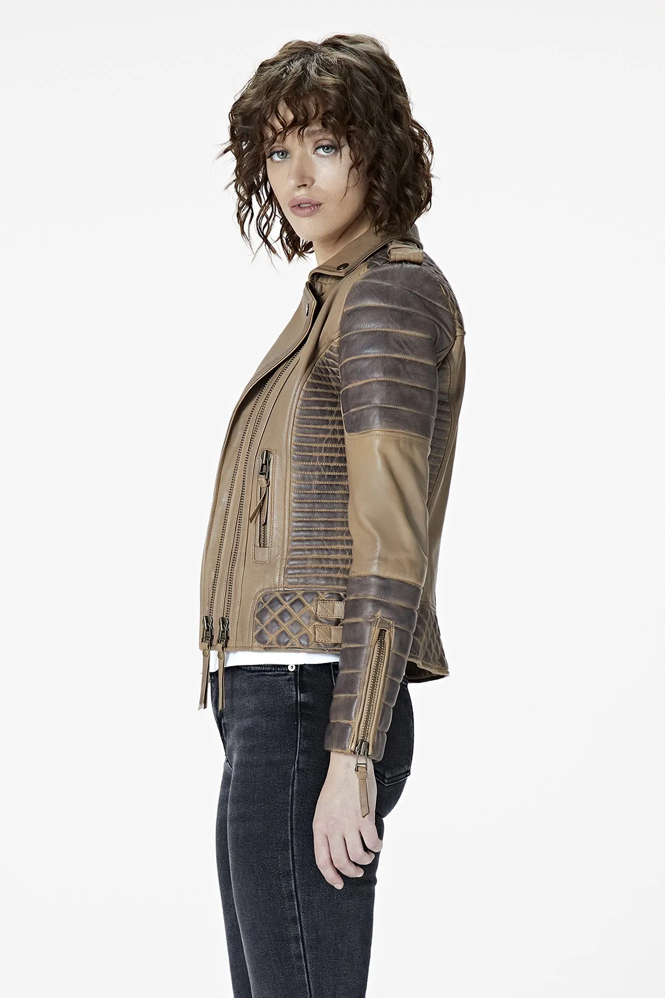 Kay Michaels 2.0 Tall: Desert Leather Jacket (Woman) sold by Boda Skins product image thumbnail 3