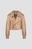 Cropped Blouson Sand Leather Jacket sold by Boda Skins
