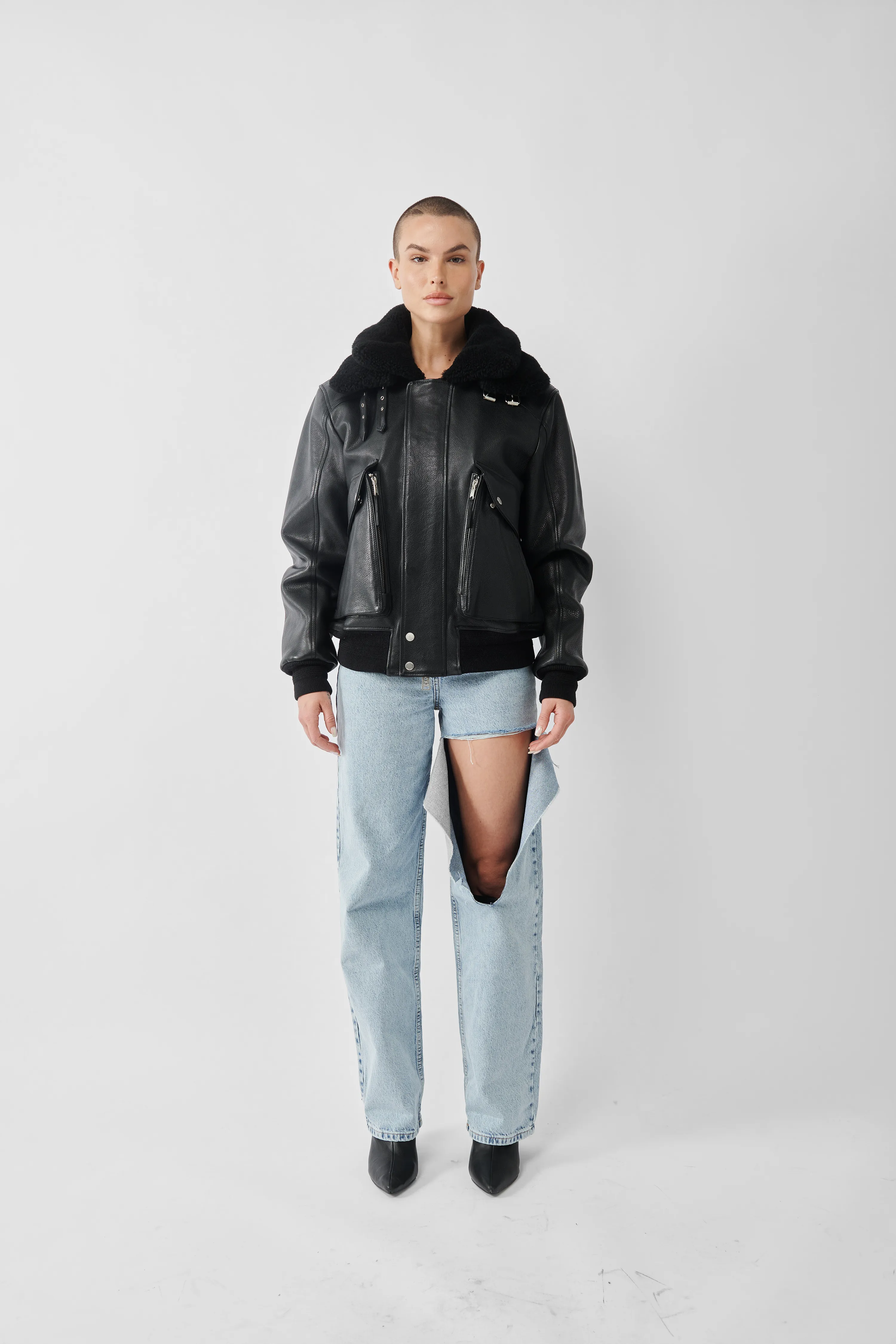 Spitfire Tall Shearling Jacket (Woman) sold by Boda Skins product image thumbnail 4