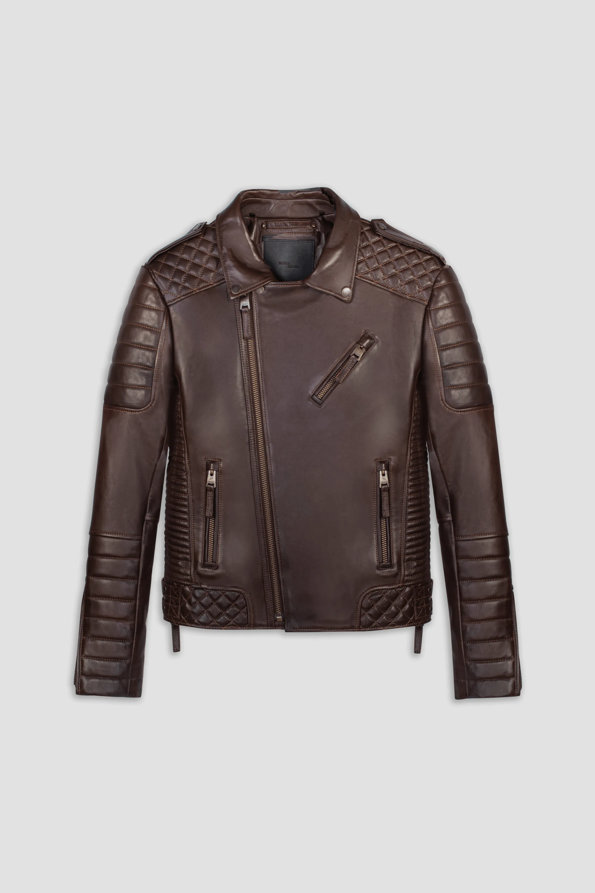 Kay Michaels 3.0: Antique Brown Leather Jacket (Man) sold by Boda Skins product image thumbnail 3