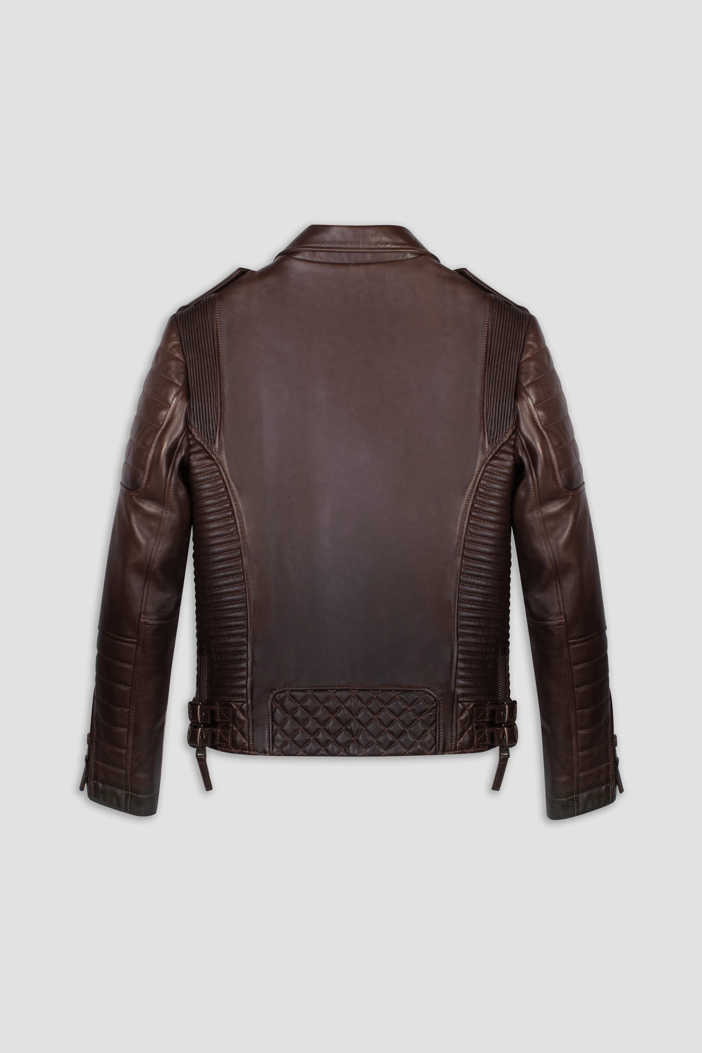 Kay Michaels 3.0: Antique Brown Leather Jacket (Man) sold by Boda Skins product image thumbnail 2