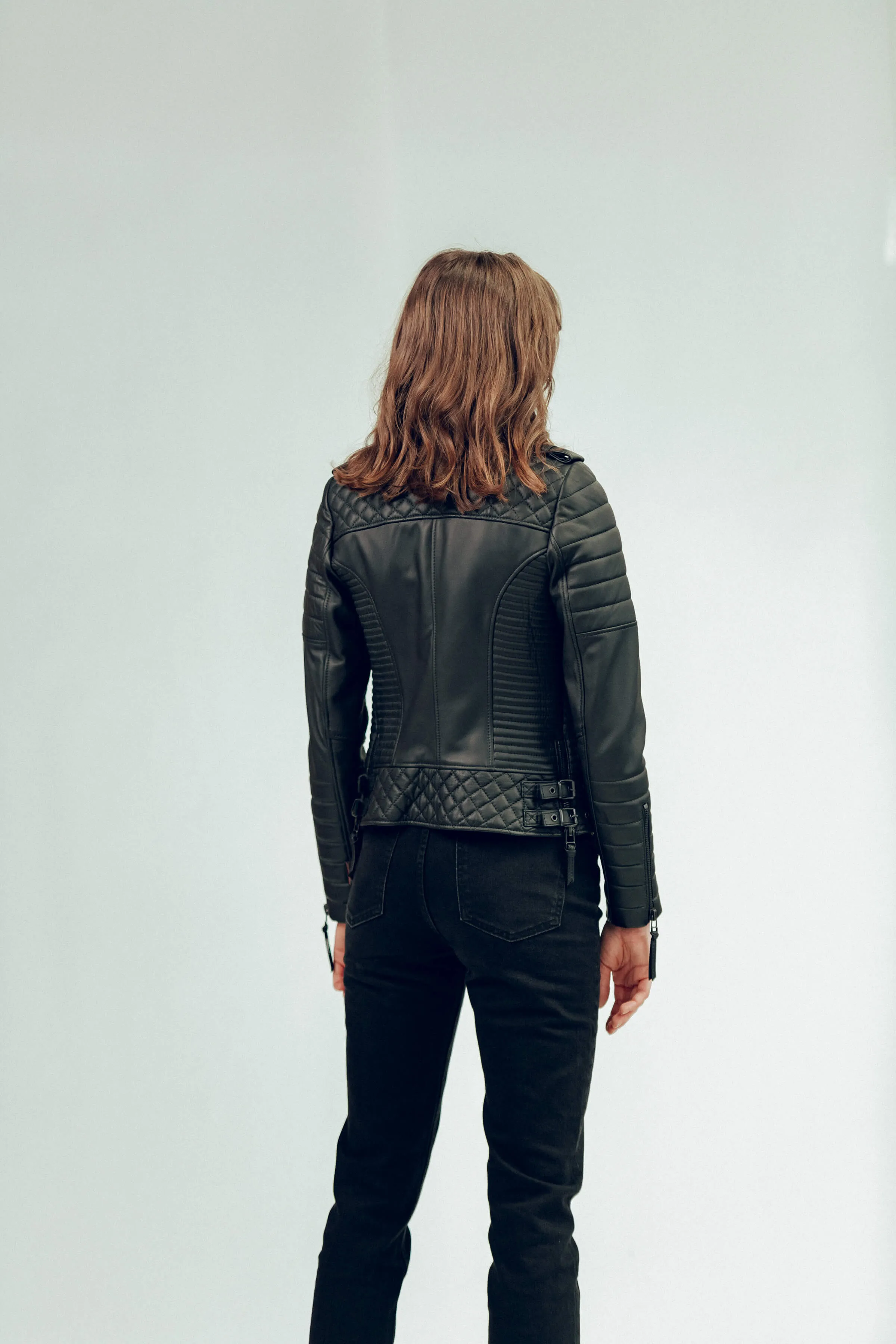 Kay Michaels 2.0 Leather Jacket Gun Metal Hardware (Woman) sold by Boda Skins product image thumbnail 4