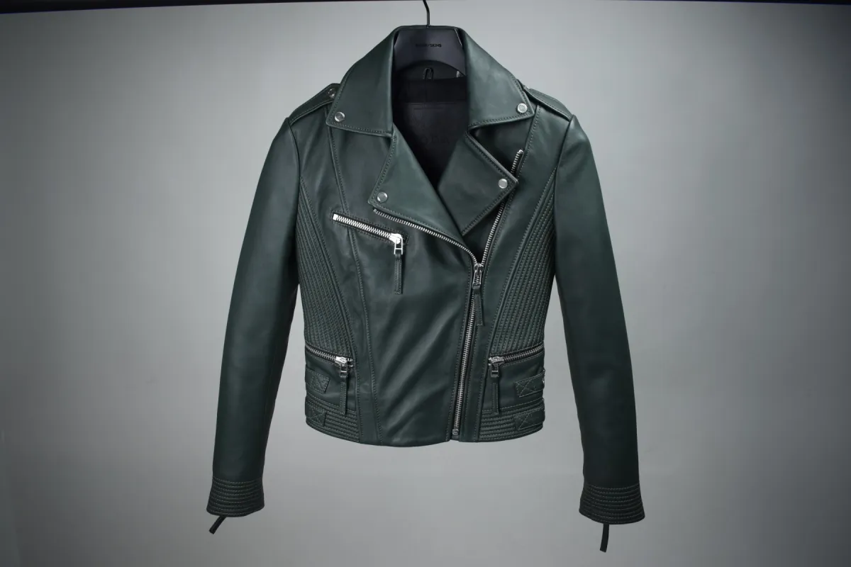 Heritage Biker: Saxon Green / Womens / XS / Sample sold by Boda Skins
