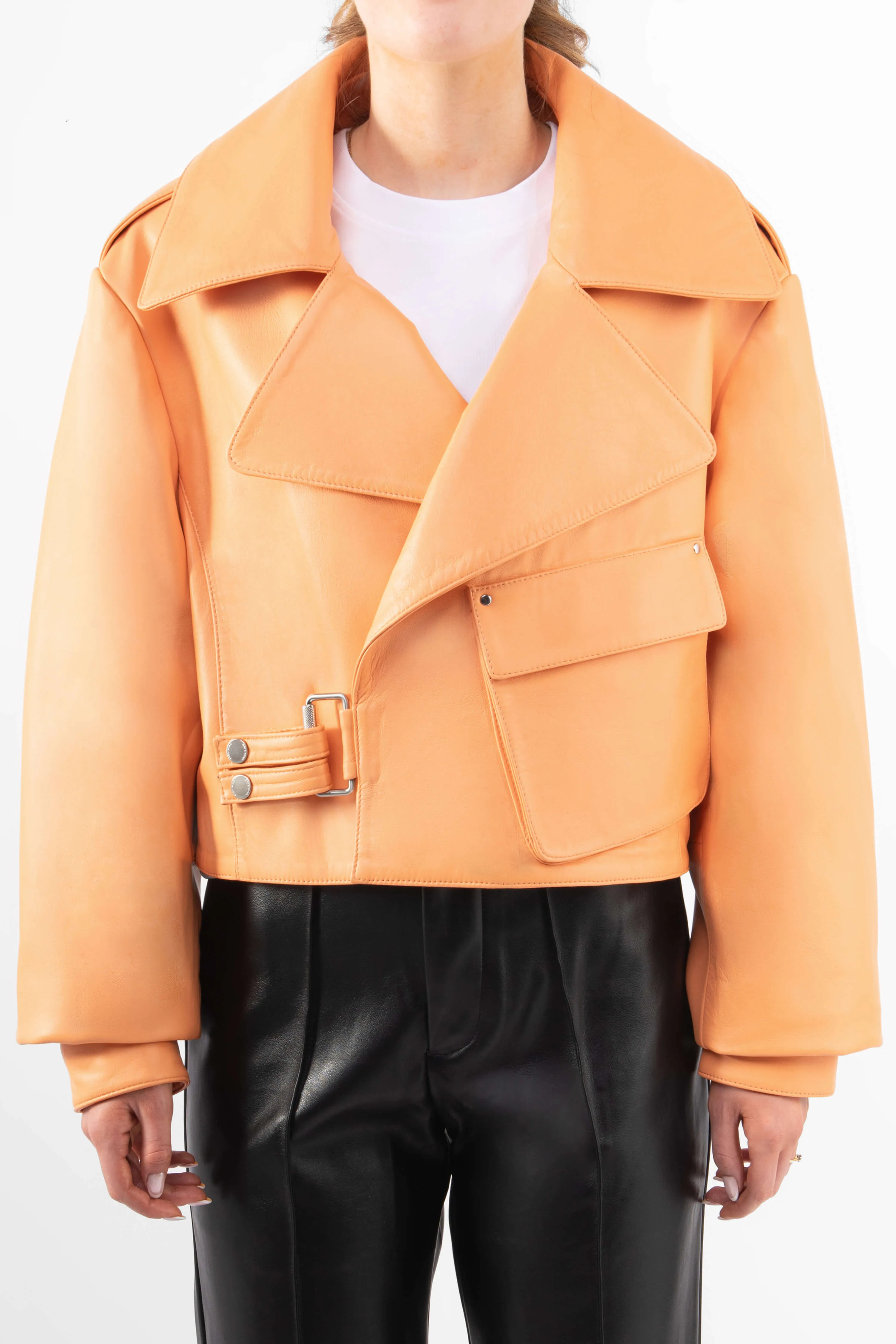 Cropped Blouson: Daybreak Leather Jacket sold by Boda Skins product image thumbnail 3