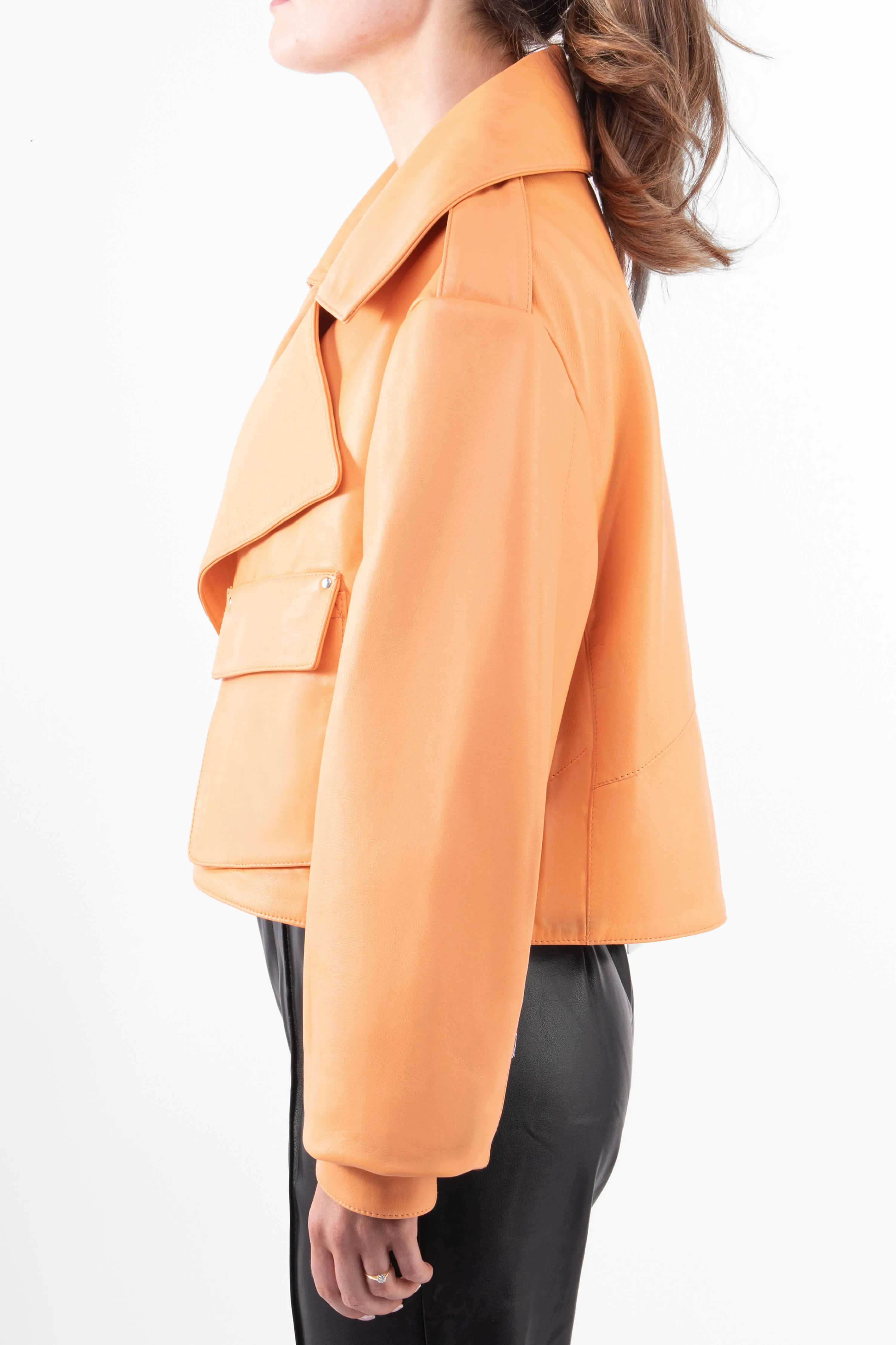 Cropped Blouson: Daybreak Leather Jacket sold by Boda Skins product image thumbnail 4