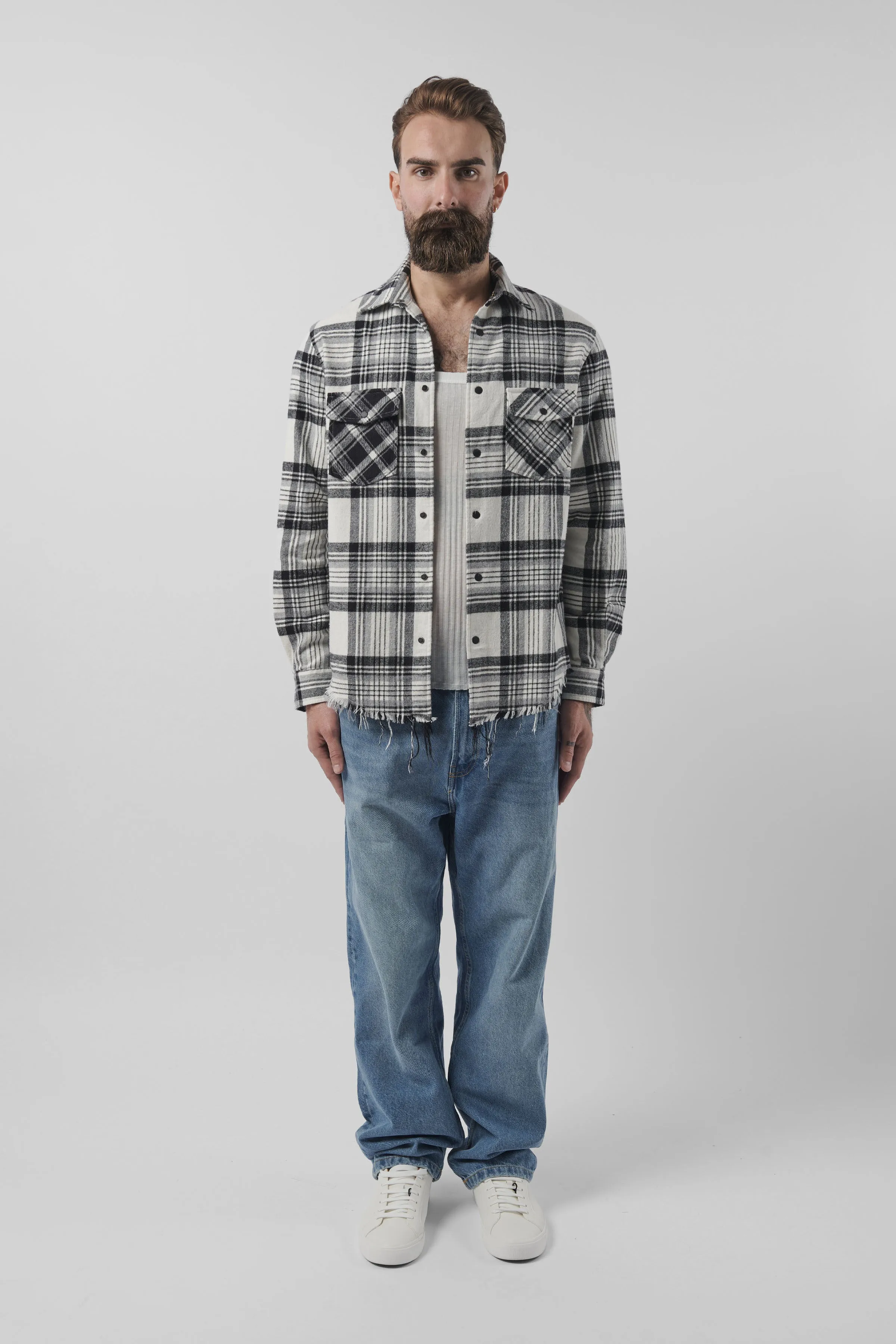 BODA Checked Cotton Overshirt sold by Boda Skins product image thumbnail 3