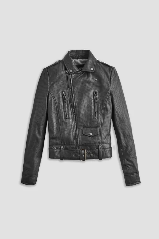 Classic Biker: Summer Leather Jacket sold by Boda Skins