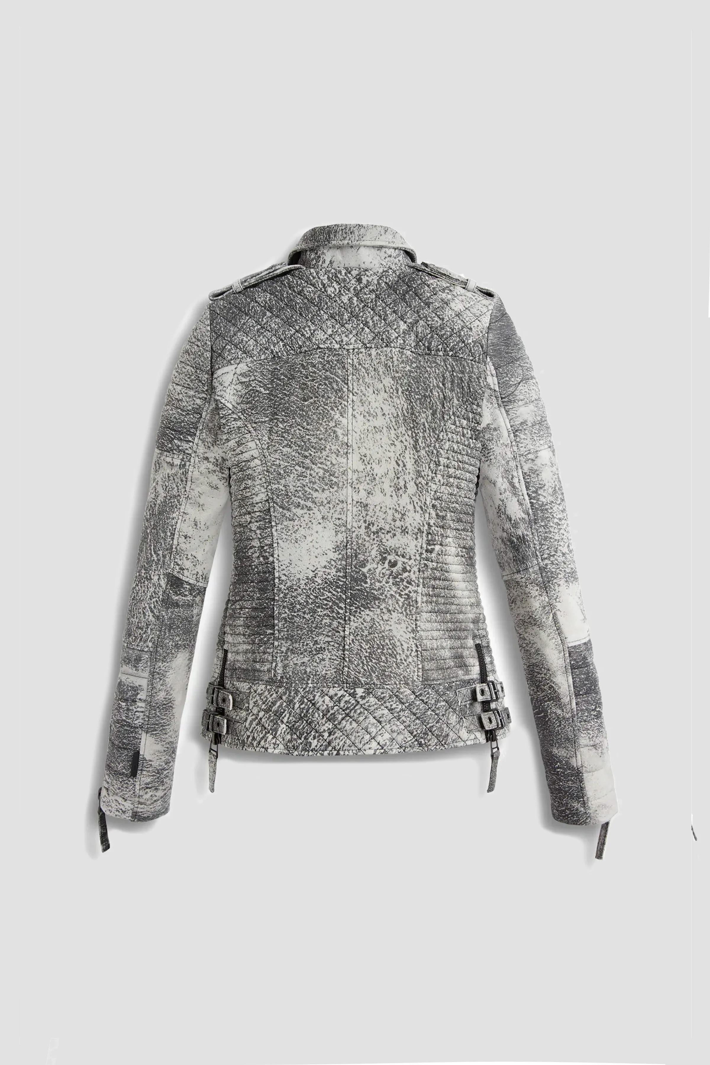 Kay Michaels 2.0: Storm Grey Leather Jacket (Woman) sold by Boda Skins product image thumbnail 2