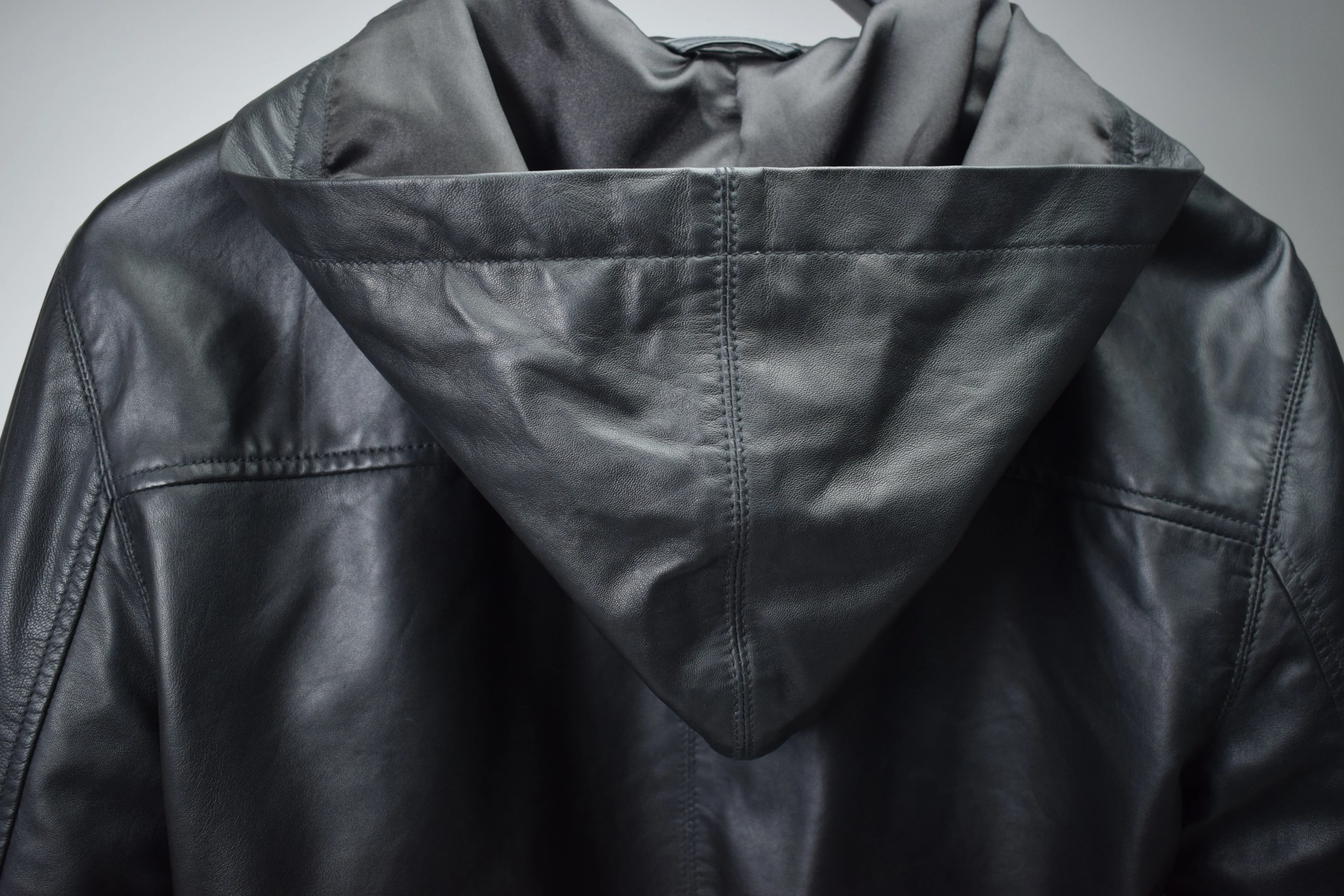 SM062 / Leather Hoodie (MEN'S) sold by Boda Skins product image thumbnail 2