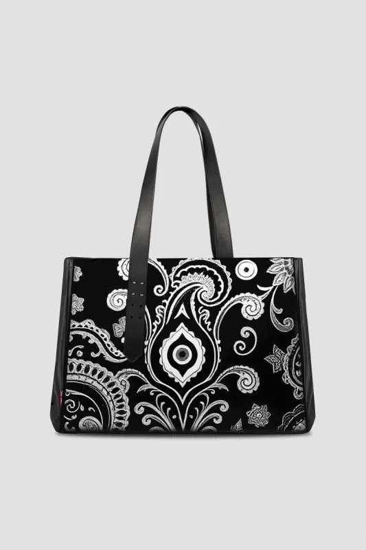 Leather Tote Bag: PAISLEY sold by Boda Skins